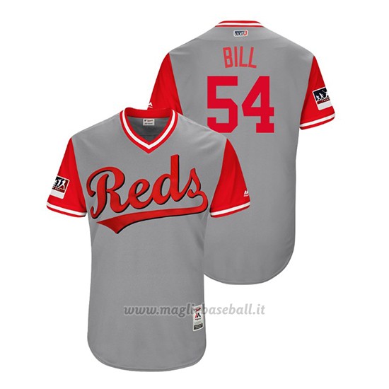 Maglia Baseball Uomo Cincinnati Reds Rookie Davis 2018 Llws Players Weekend Bill Grigio